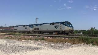 Amtrak 6 going through Bartley Nebraska on July 11 2024 [upl. by Eimmelc]