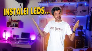 INSTALEI LED RGB NO MEU QUARTO FICOU MUITO TOP E BARATO [upl. by Leahcar731]