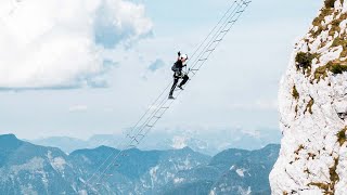 Über 700m in der Luft Donnerkogel Klettersteig mit Himmelsleiter [upl. by Lan]