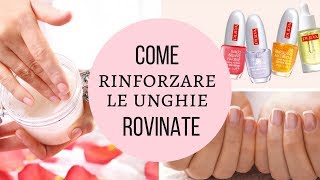 Come rinforzare le unghie fragili e rovinate dal semipermanente o dal gel  SOS Nail Repair Pupa [upl. by Nyrtak]