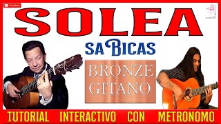 SOLEA SABICAS INTERACTIVO TUTORIAL BRONCE GITANO PULGAR 2 BAJAR VELOCIDAD CON YOUTUBE TE LO EXPLICO [upl. by Ainevul]