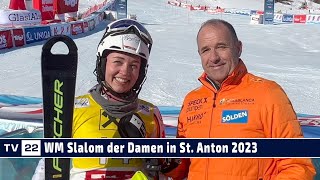 SPORT TV22 WM Slalom der Damen in St Anton  FIS Alpine Junioren Ski Weltmeisterschaften 2023 [upl. by Shayn967]