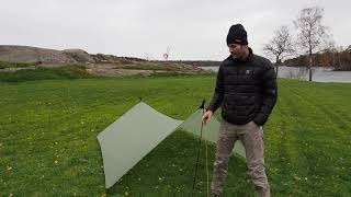 The Gossamer Gear Twinn Tarp demonstration [upl. by Inaffets]