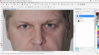 Corel PhotoPaint Remove loose bags under eyes image retouching by Stefan Lindblad [upl. by Mosira]