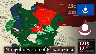 Mongol invasion of Khwarazmian Empire  Every month 1219  1221 [upl. by Nnylyt563]