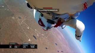 INSPIRATIONAL  Felix Baumgartner  Headcam footage space Jump FULL [upl. by Yerbua948]