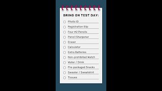 PSAT Test Day Checklist [upl. by Einhorn]