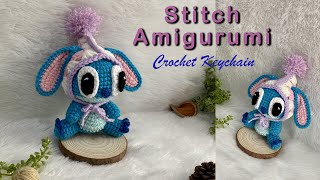 CROCHET KEYCHAIN  Stitch Amigurumi Crochet Free Pattern  Granny Square Crochet Hat 😊😊 [upl. by Spense]