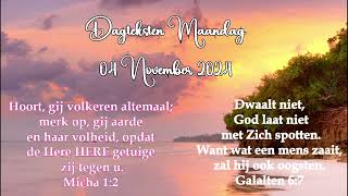 Dagteksten amp Gebed Maandag 04 November 2024 [upl. by Nimar]