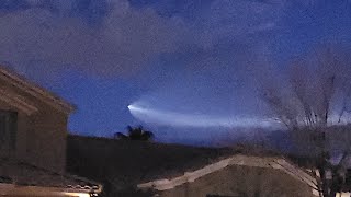 SpaceX launch seen from Las Vegas freaks dogs out March 18 2024 [upl. by Sharity]