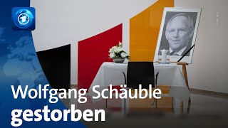 Eine Ära endet Trauer um CDUPolitiker Wolfgang Schäuble [upl. by Amleht]