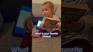 Baby loves to read comics 📚👶shorts ComicLover ReadingIsFun [upl. by Felic795]