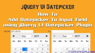 Add Datepicker to Input Field using jQuery UI [upl. by Hazrit]