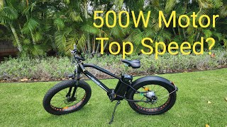 How Fast Can a 500 Watt Ebike Motor Really Go Top Speed Test [upl. by Ellecrad419]