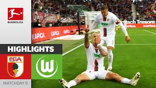 FC Augsburg  VfL Wolfsburg 32  Highlights  Matchday 9 – Bundesliga 202324 [upl. by Nyleda]