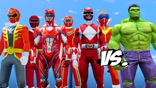 All Red Ranger vs Hulk  Epic Battle [upl. by Ignaz]