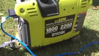 Ryobi 2200 Watt Inverter generator running noise [upl. by Rehtul]