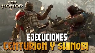 TODAS LAS EJECUCIONES Y EMOTES DEL CENTURION Y SHINOBI  FOR HONOR ESPAÑOL [upl. by Inirt633]