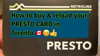 How to buy amp reload your PRESTO card TTC 1amp2 ride tickets amp Day pass in Toronto 🇨🇦 [upl. by Gus]