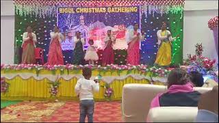 christmas gathering celebration 🎉 thandi hawa chali hai song dance  patna m2023 [upl. by Orlov387]