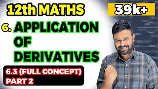 Class 12 Maths NCERT  CH  6 Application Of Derivative  Ex  63 introduction Part  2 [upl. by Colombi]