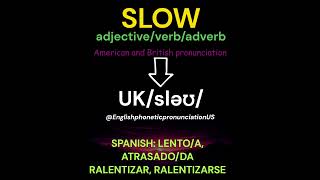 HOW TO PRONOUNCE SLOW AMERICAN AND BRITISH PRONUNCIATION [upl. by Ginger217]