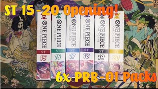 One Piece Card Game ST 1520  6x PRB packs 4 Foil DON Pulled💥 [upl. by Lehplar]