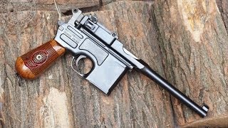 Shooting the 9 mm Mauser C96 quotRed 9quot Broomhandle pistol [upl. by Licec775]