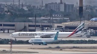 Emirates B777 New Livery at Karachi Airport [upl. by Eisnyl559]