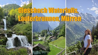 One day in Switzerland  Giessbach Waterfalls Lauterbrunnen Mürren [upl. by Weisler159]