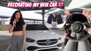 Decorate my NEW CAR with me  CAR TOUR 💗 must haves [upl. by Conrado]