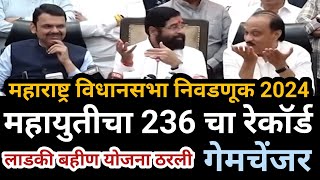 maharashtra election 2024  महाराष्ट्र राजकारणात महायुतीला मोठं यश✌️ लाडकी बहीण योजना ठरली गेमचेंजर [upl. by Celestine]