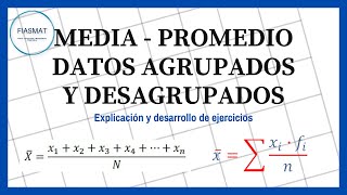 Media  Promedio para datos agrupados y desagrupados  Ejercicios resueltos [upl. by Sterling]