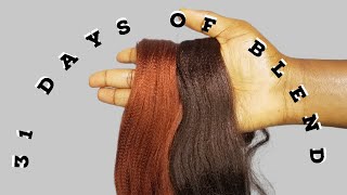 HOW TO MIX 2 BRAIDING HAIR COLOUS  BLENDING COLOUR 33 AND 350  31 DAYS OF BLEND [upl. by Arramat]