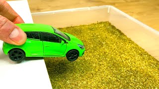 Cool Diecast Model Cars sliding into the Green water [upl. by Wycoff693]