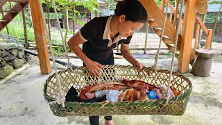 How to weave a bamboo hammock for children  Live with nature l Lý Thị An [upl. by Eey898]