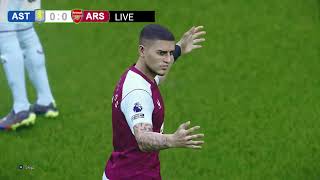 Aston Villa vs Arsenal LIVE  Premier League 2425  Full Match Today PES 21 Simulation Gameplay [upl. by Yerffeg884]