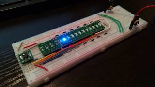 Charlieplexing 12 LEDs from 4 pins on an ATTiny13 [upl. by Enaed873]