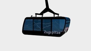 Neubau Seilbahn Zugspitze Kabinendesign [upl. by Burck]