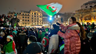 🇩🇿Algeria vs Tunisia🇹🇳2021 Arab FIFA⚽️Algerians Celebrate Victory in London🎇🎆 [upl. by Hamid]