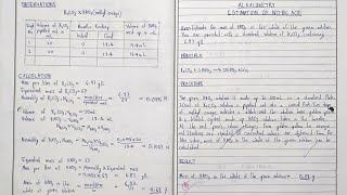 Class 12Plus twoChemistry practical record ACIDIMETRYALKALIMETRYPERMAGANOMETRY [upl. by Jerad]