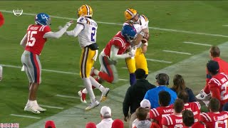 LSU QB Joe Burrow Gets Hit With A Cheap Shot vs Ole Miss Week 12 [upl. by Ji]