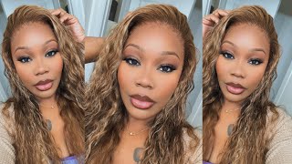 Let’s go blonde  13x4 wig Honey blonde water wave ft Julia hair [upl. by Vel]