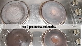 5 MINUTOS  limpiar la estufa con 2 PRODUCTOS BÁSICOS [upl. by Oad]