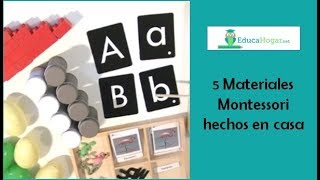 5 Materiales Montessori hechos en casa Método Montessori [upl. by Stiegler]