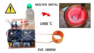 12v to 48v 50A ZVS Induction Heater for Melting Metals  1800W [upl. by Nitsua]