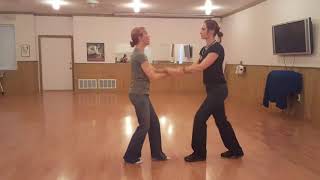 Beginning Salsa 2hand Turn variation and CrossBody Lead routine [upl. by Stoll]