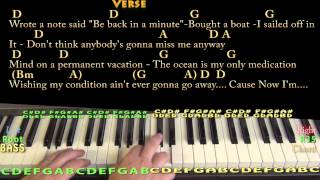 Knee Deep Zac Brown Piano Cover Lesson in D with ChordsLyrics [upl. by Razid347]