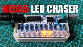 DIY NE555 LED Chaser circuit CD4017 [upl. by Dej]