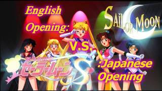 Sailor Moon Opening Mashup English VS Japanese [upl. by Alston808]